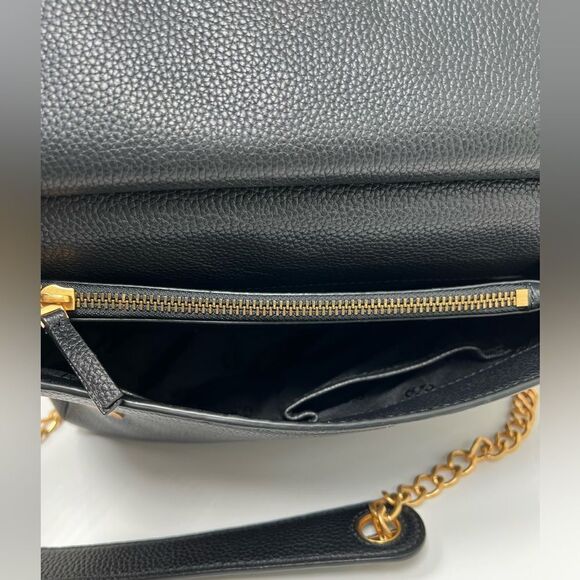 Tort Burch Leather Britten Flap Crossbody Bag - Picture 5 of 10